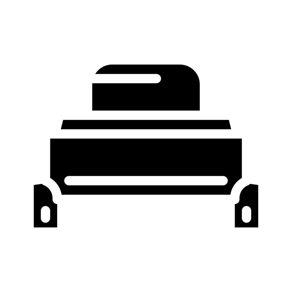 double pole single throw switch electronic part glyph icon vector illustration