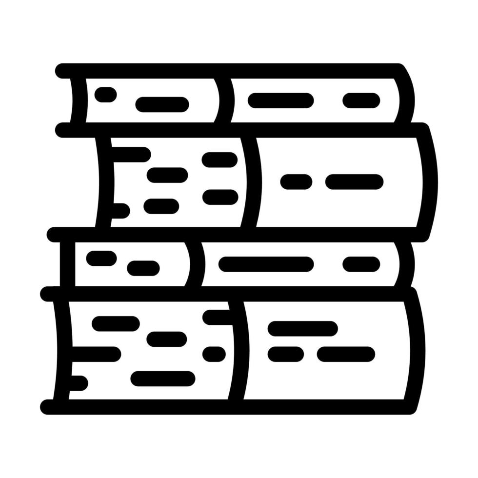 pile books line icon vector illustration