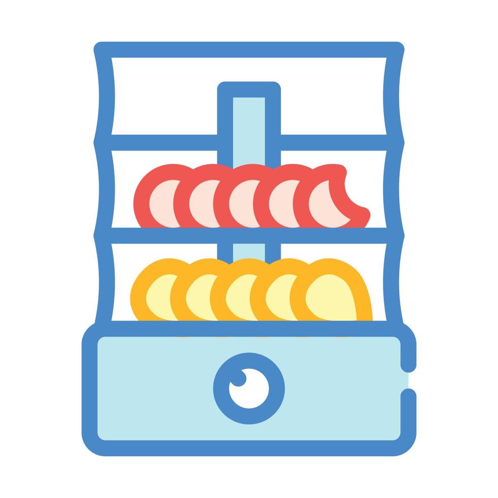 dryer for vegetables and fruits color icon vector illustration