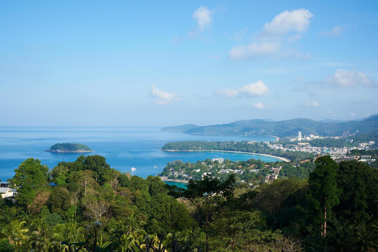 Scene of three beaches from Phuket view point photo