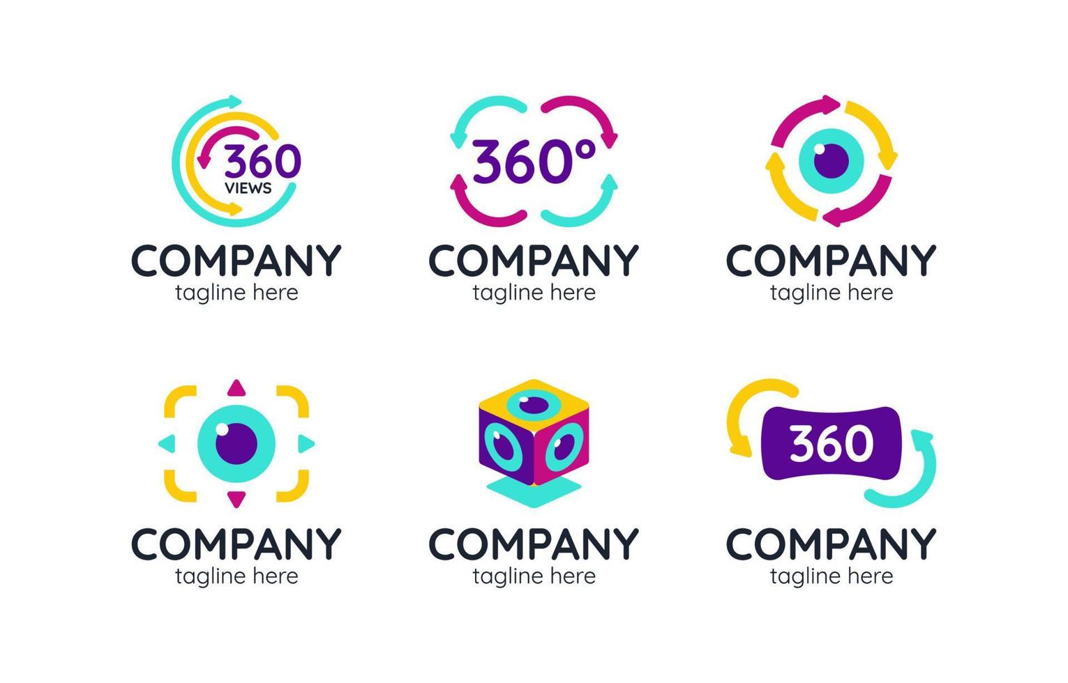 360 View Logo Set vector