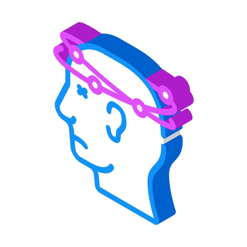 disorientation neurosis isometric icon vector illustration