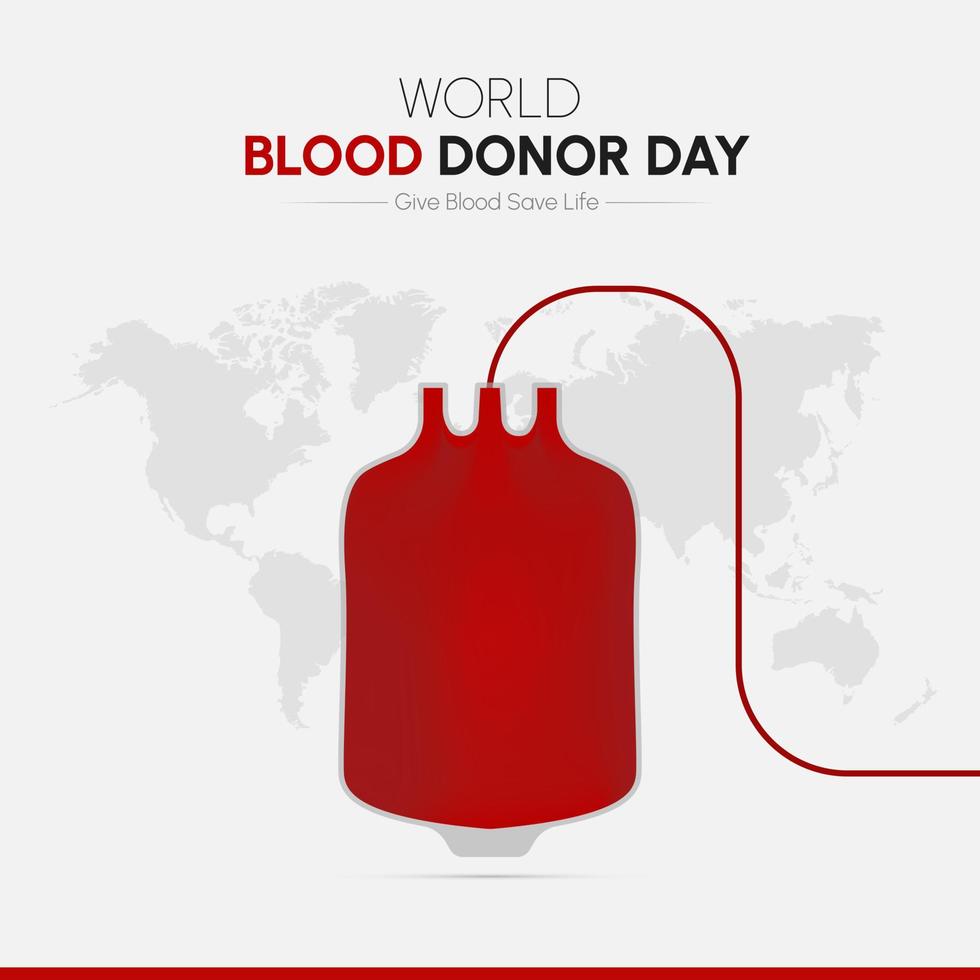 World blood donor day social media post vector
