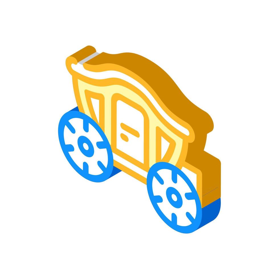 autocar transporte boda icono isométrico ilustración vectorial vector