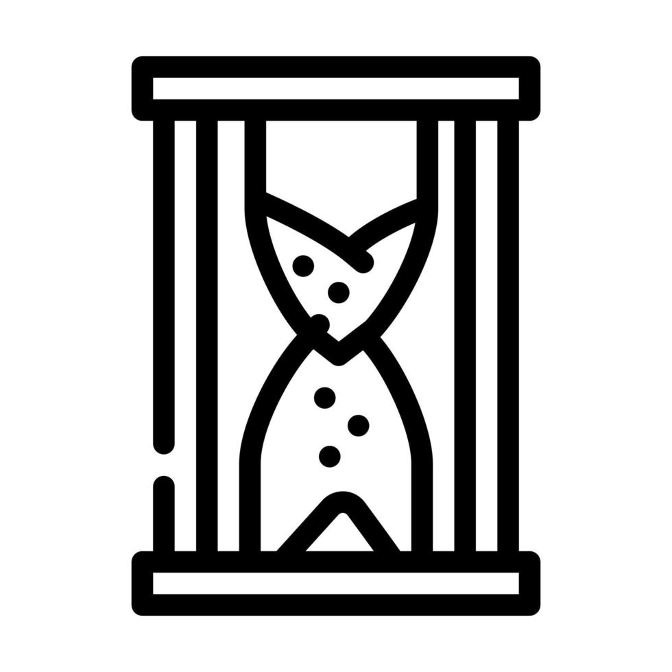 sand clock line icon vector illustration