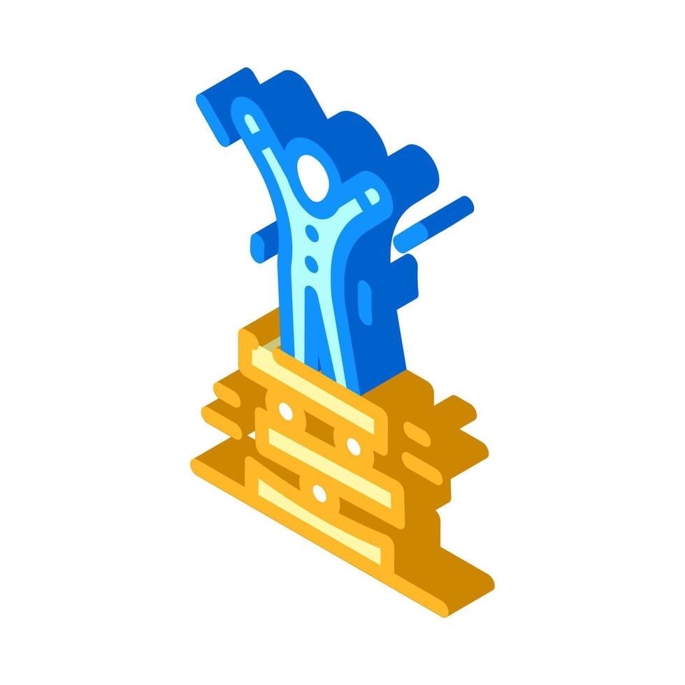acrobat balancing isometric icon vector illustration color