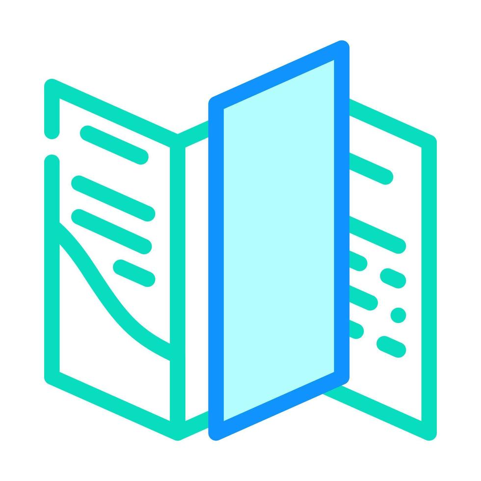 booklet with insert color icon vector illustration