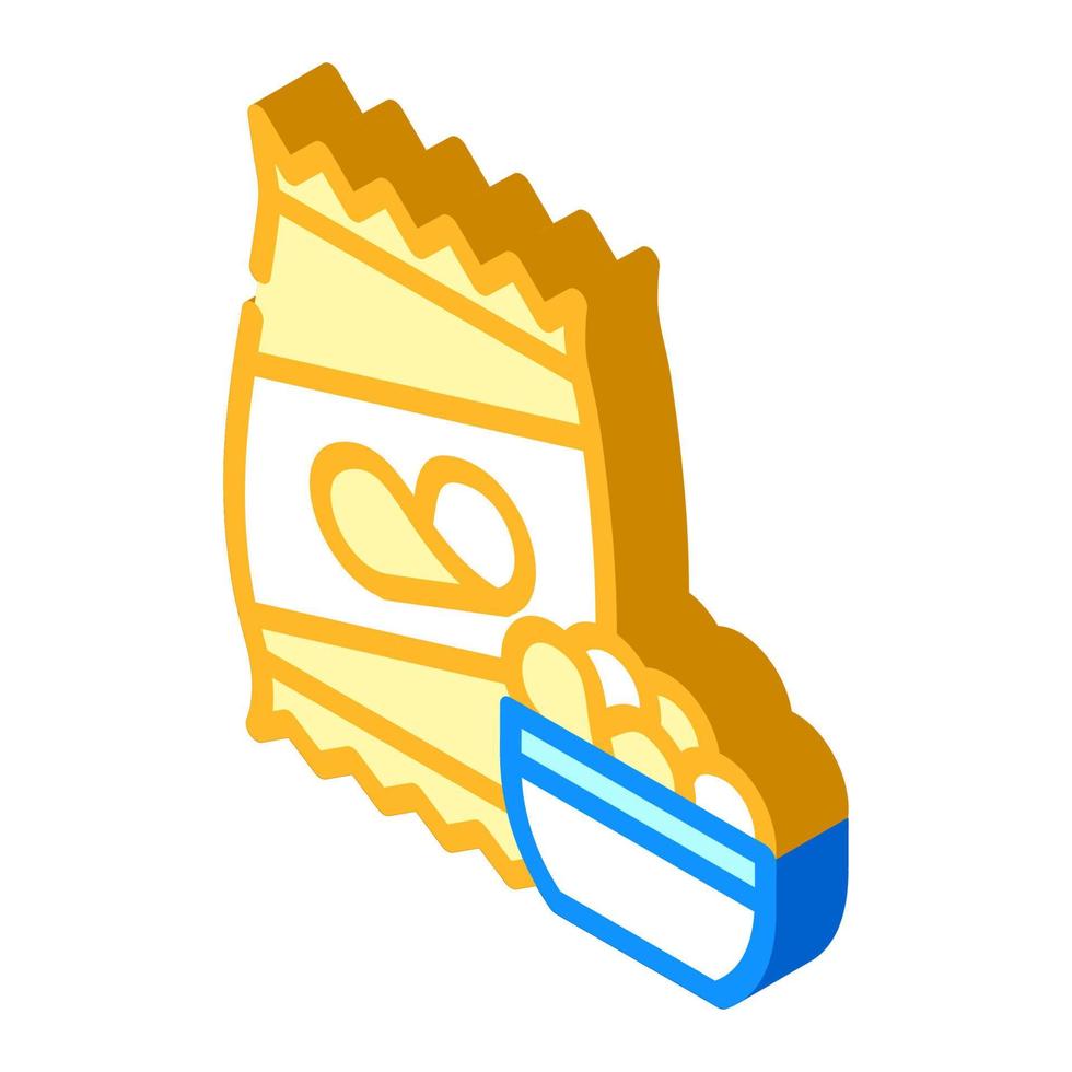 chips snack isometric icon vector illustration