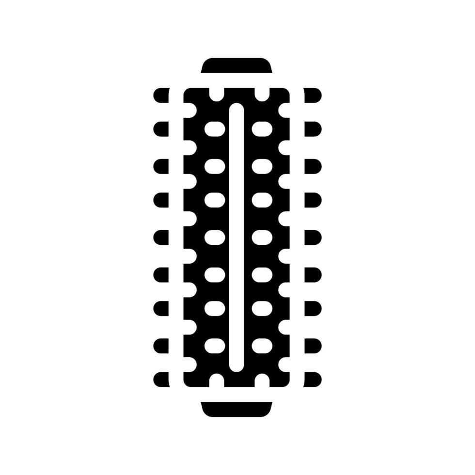 rodillo microfibra glifo icono vector ilustración plana