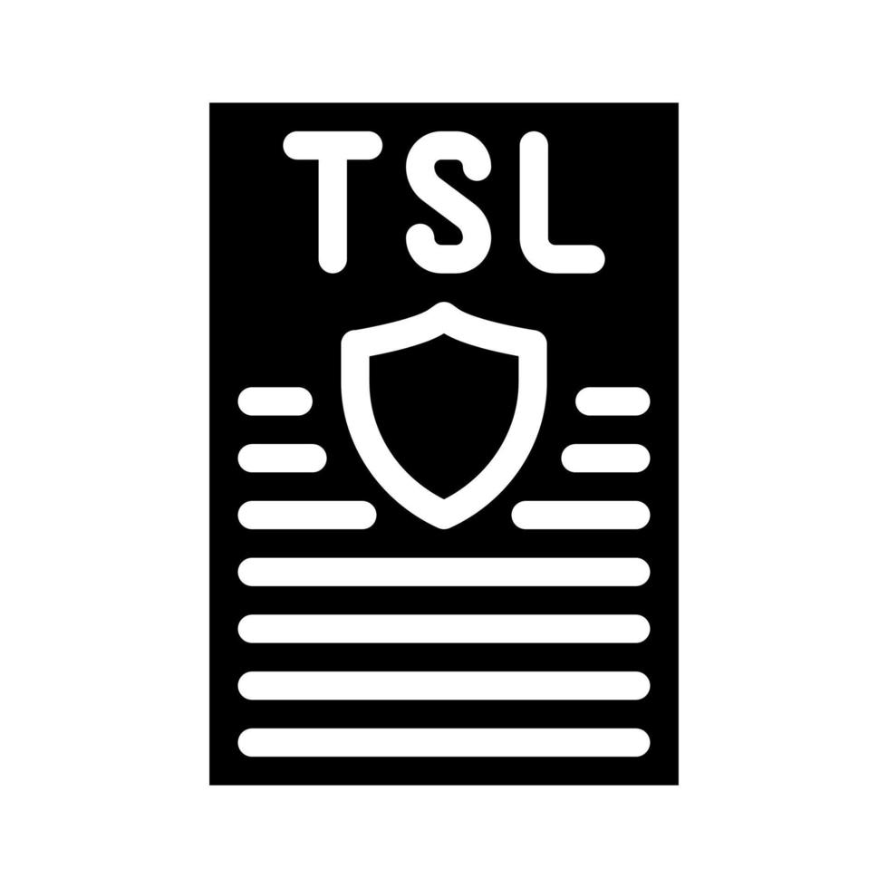 tsl protocol glyph icon vector illustration sign