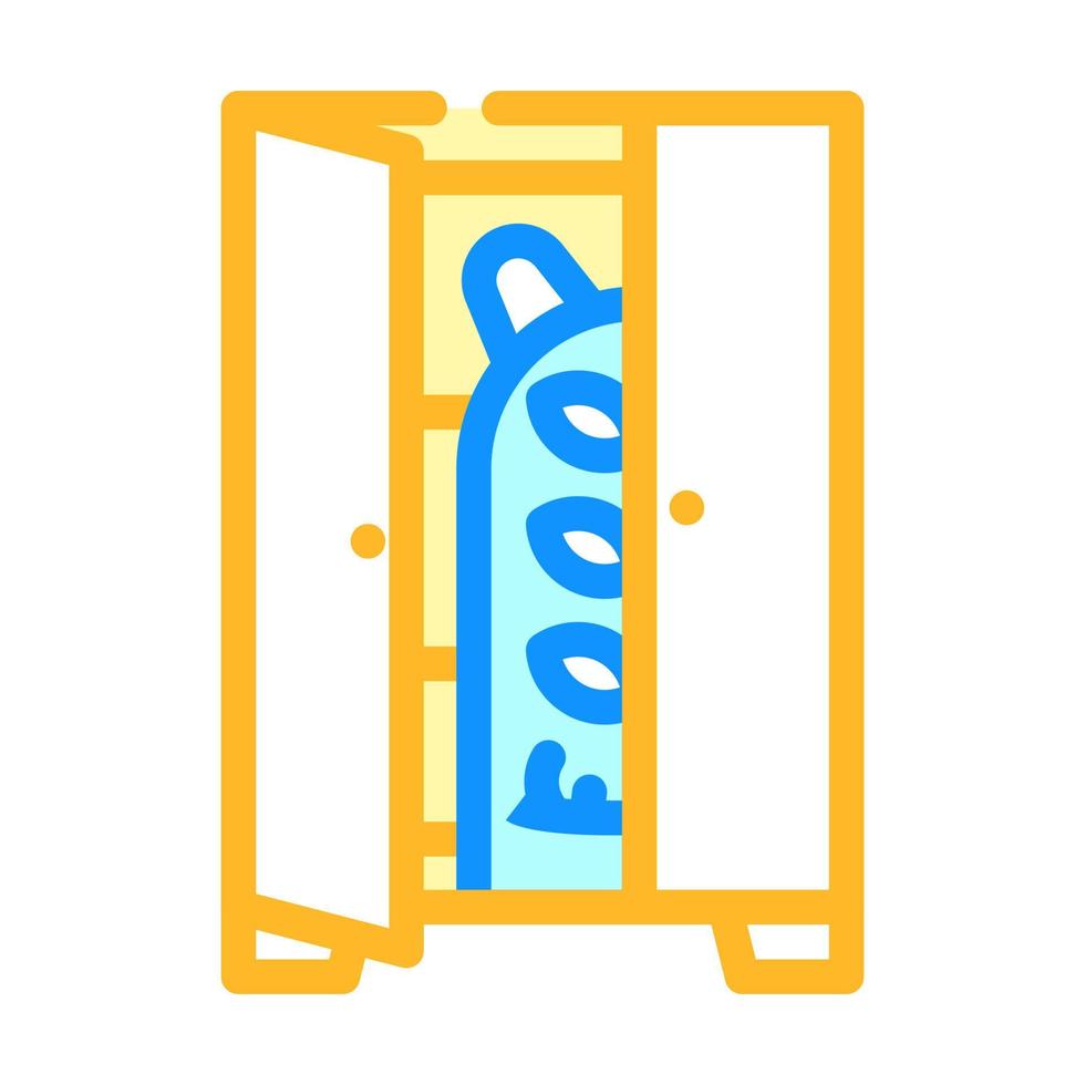 monster in wardrobe fear color icon vector illustration