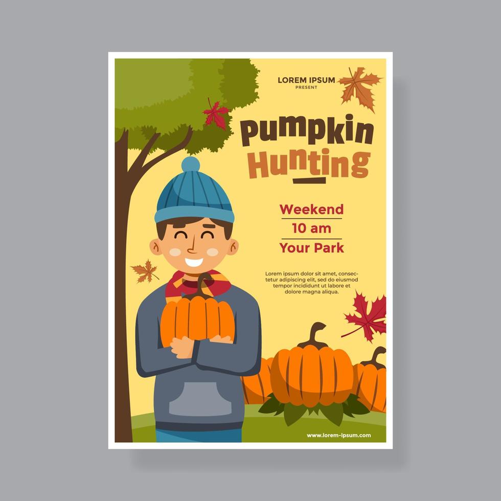 Pumpkin Hunting Poster vector