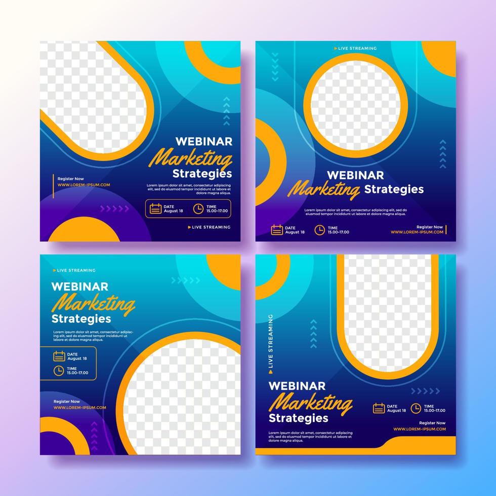 Webinar Marketing Strategies Social Media vector