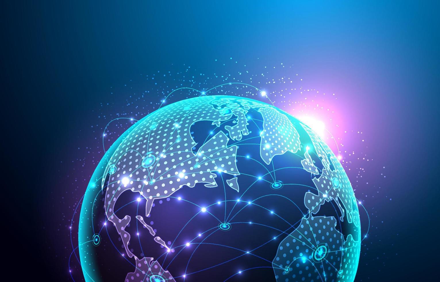 3D Earth Technology Background vector