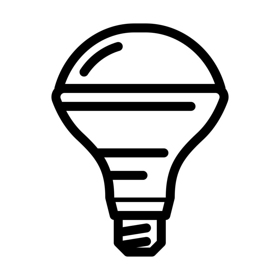 ray glow light bulb line icon vector illustration