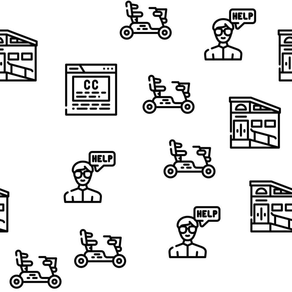 Inclusive Life Tool Vector Seamless Pattern