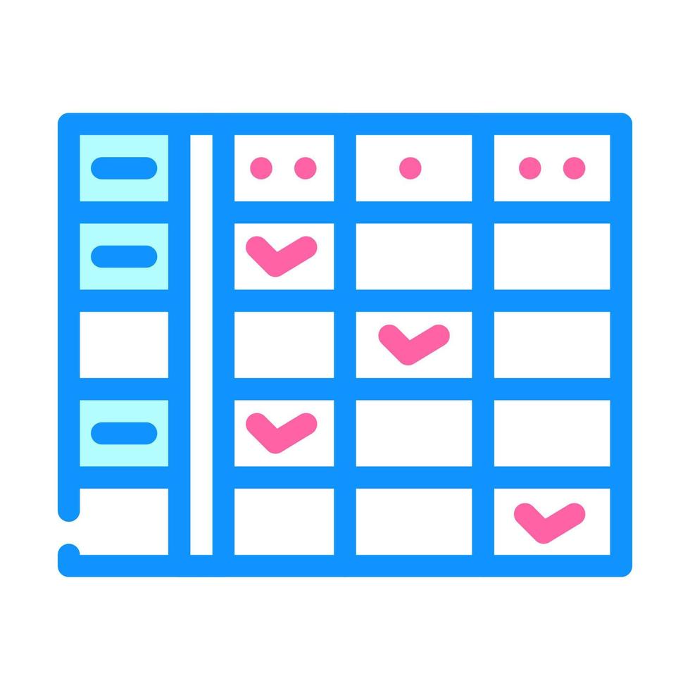 class calendar color icon vector illustration color