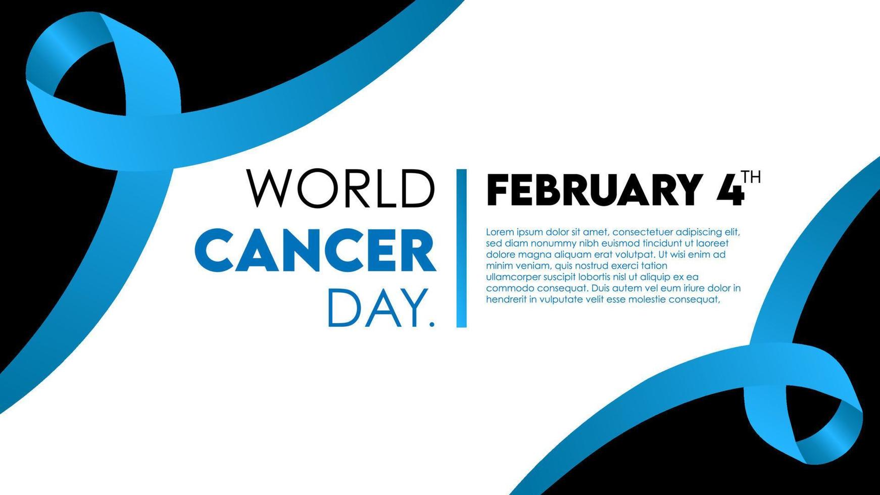 vector of world cancer day on February 4th, health awareness month.