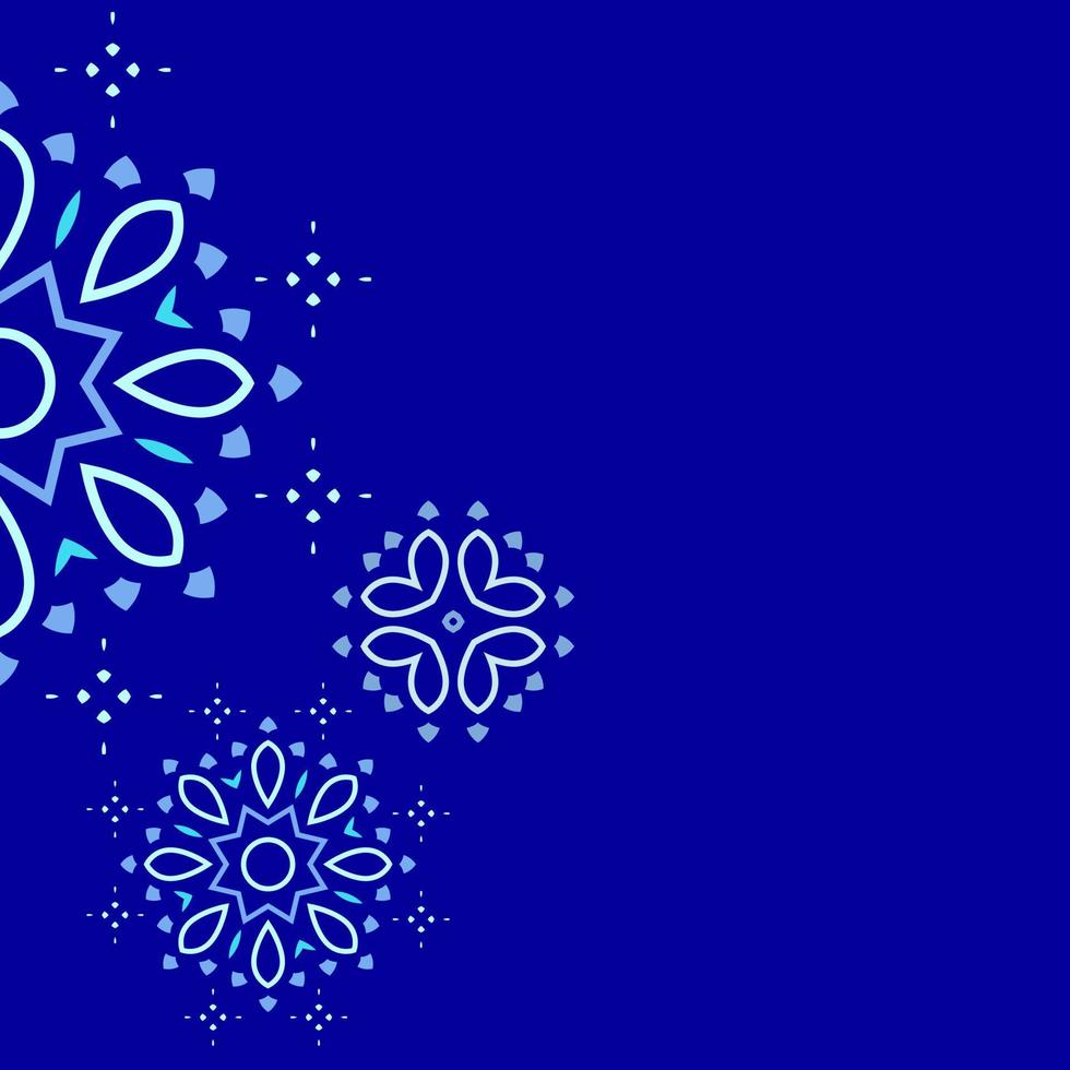 vector illustrator of islamic blue pattern element ornament
