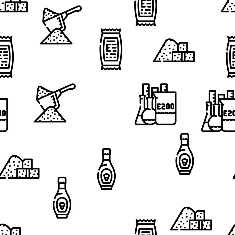 Food Additives Formula Vector Seamless Pattern