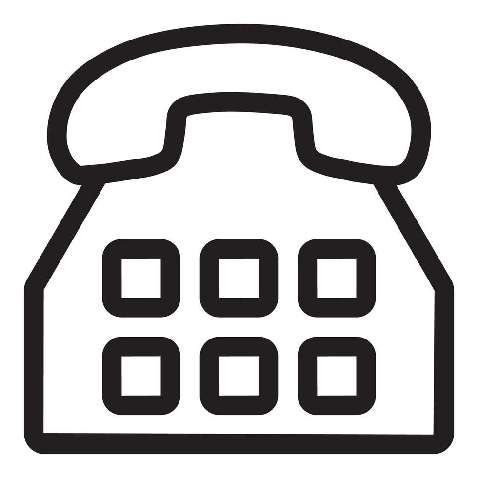 Telephone icon, vintage telephone, telephone vector