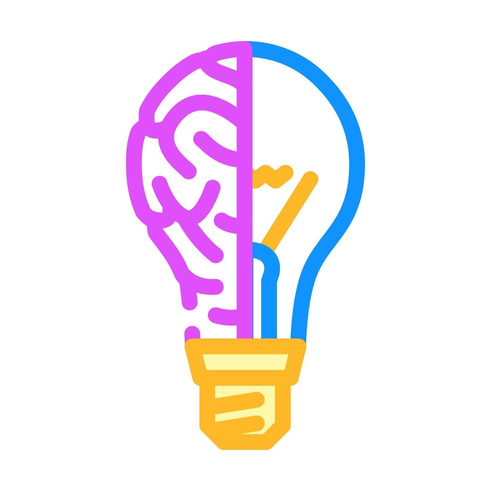 idea light bulb color icon vector illustration