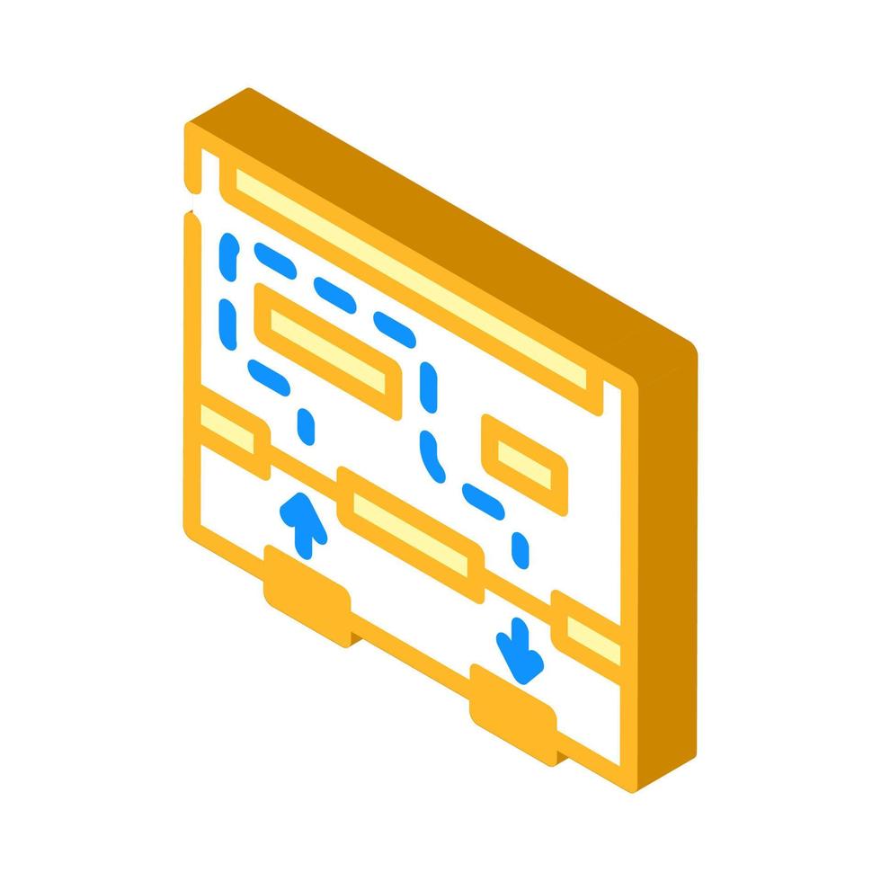 store movement map isometric icon vector illustration