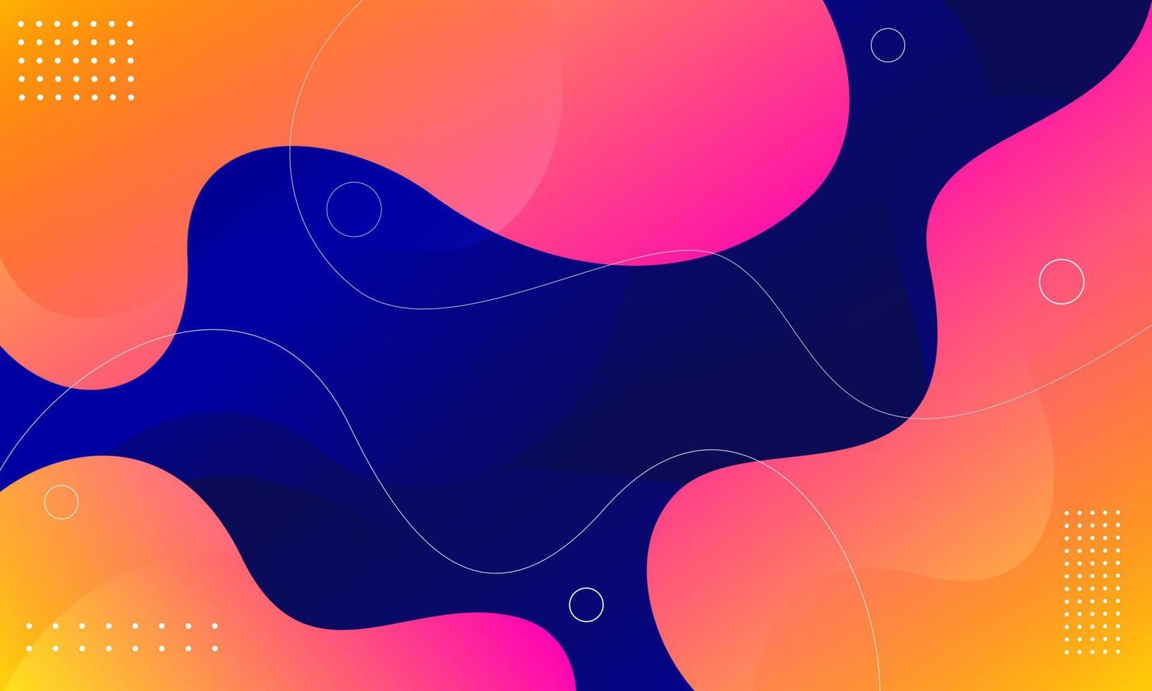 Abstract gradient fluid background. Colorful geometric trendy design. Wavy shape. Vector design for poster, banner, brochure, flyer