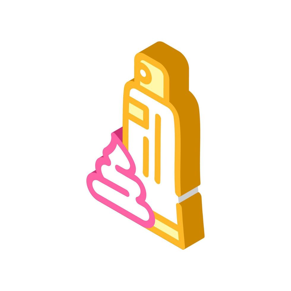 shaving foam allergen isometric icon vector illustration