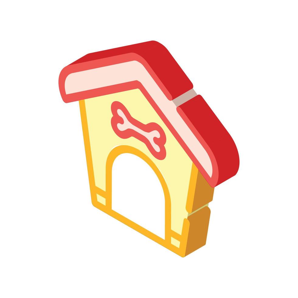 booth for dog isometric icon vector illustration