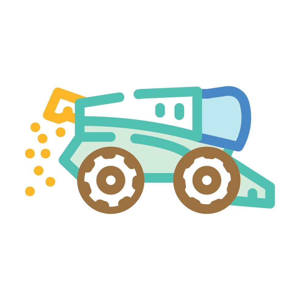 combine harvester color icon vector illustration
