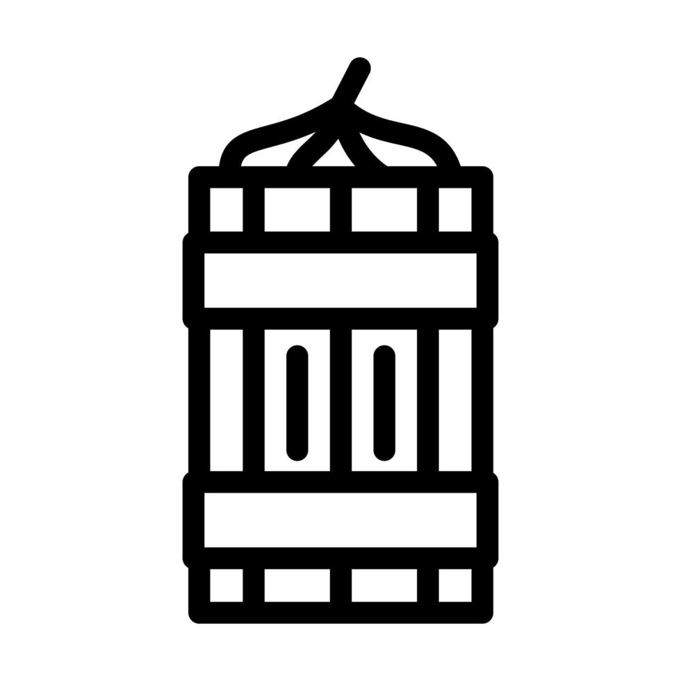 dynamite tnt line icon vector illustration