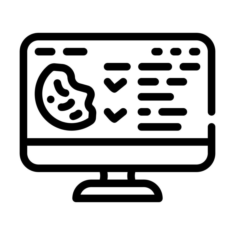 access to cookies line icon vector illustration