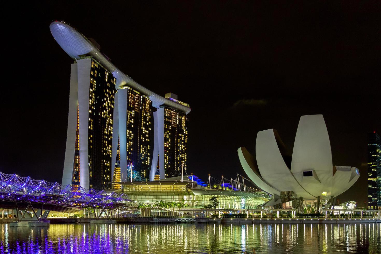 Singapore, 2012. Night-time view of Singapore photo