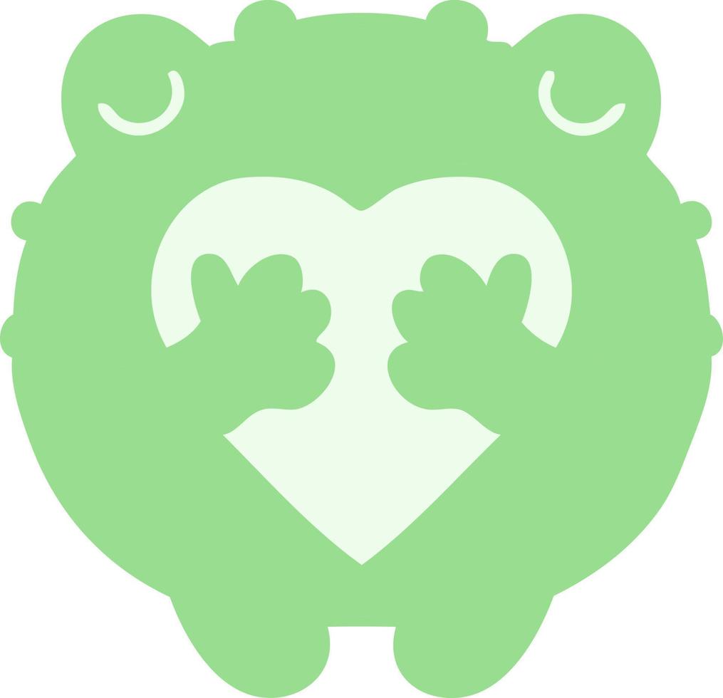 frog in love vector