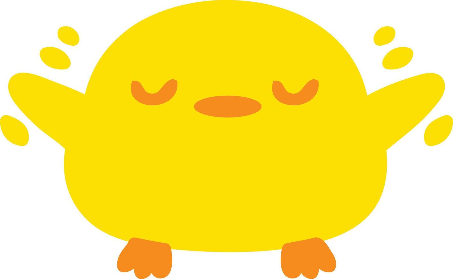 baby bird flapping wings vector