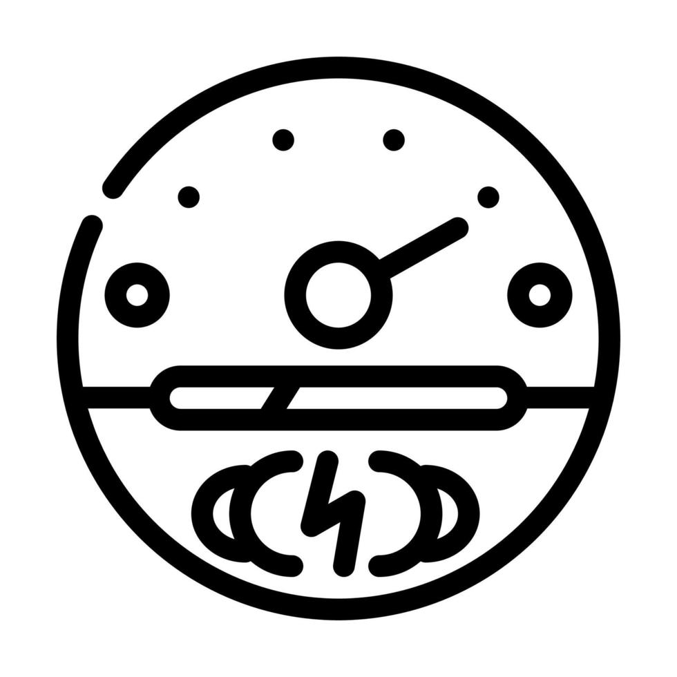 battery charge sensor line icon vector illustration
