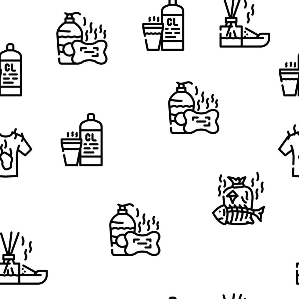Smell Feel And Sense Vector Seamless Pattern