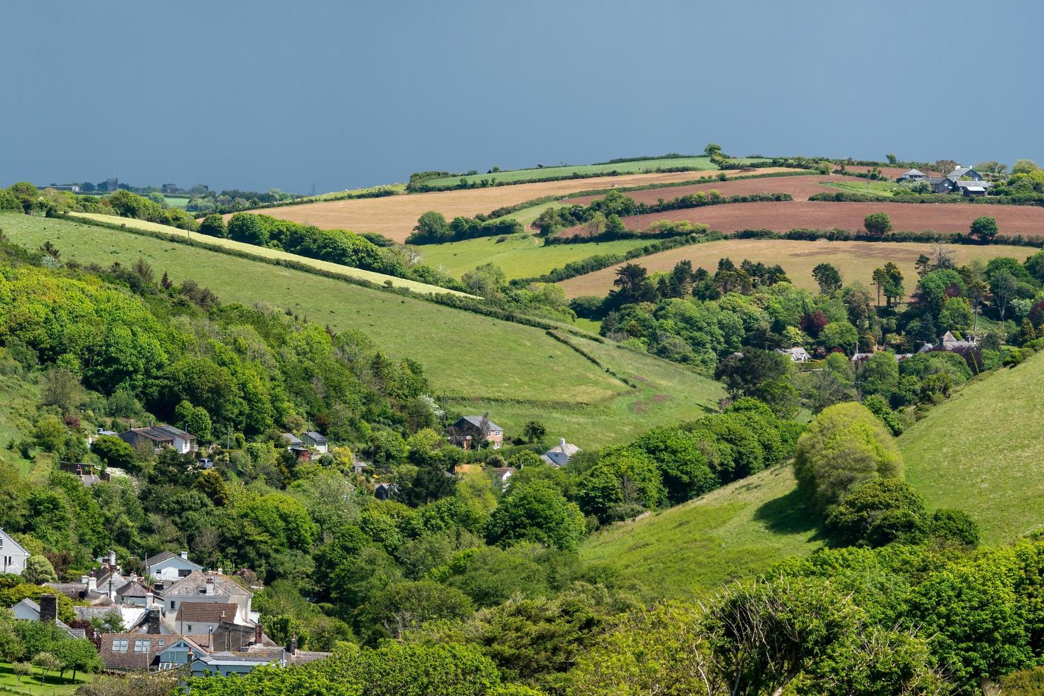 View from the South West Coastal Path near Thurlestone towards Buckland