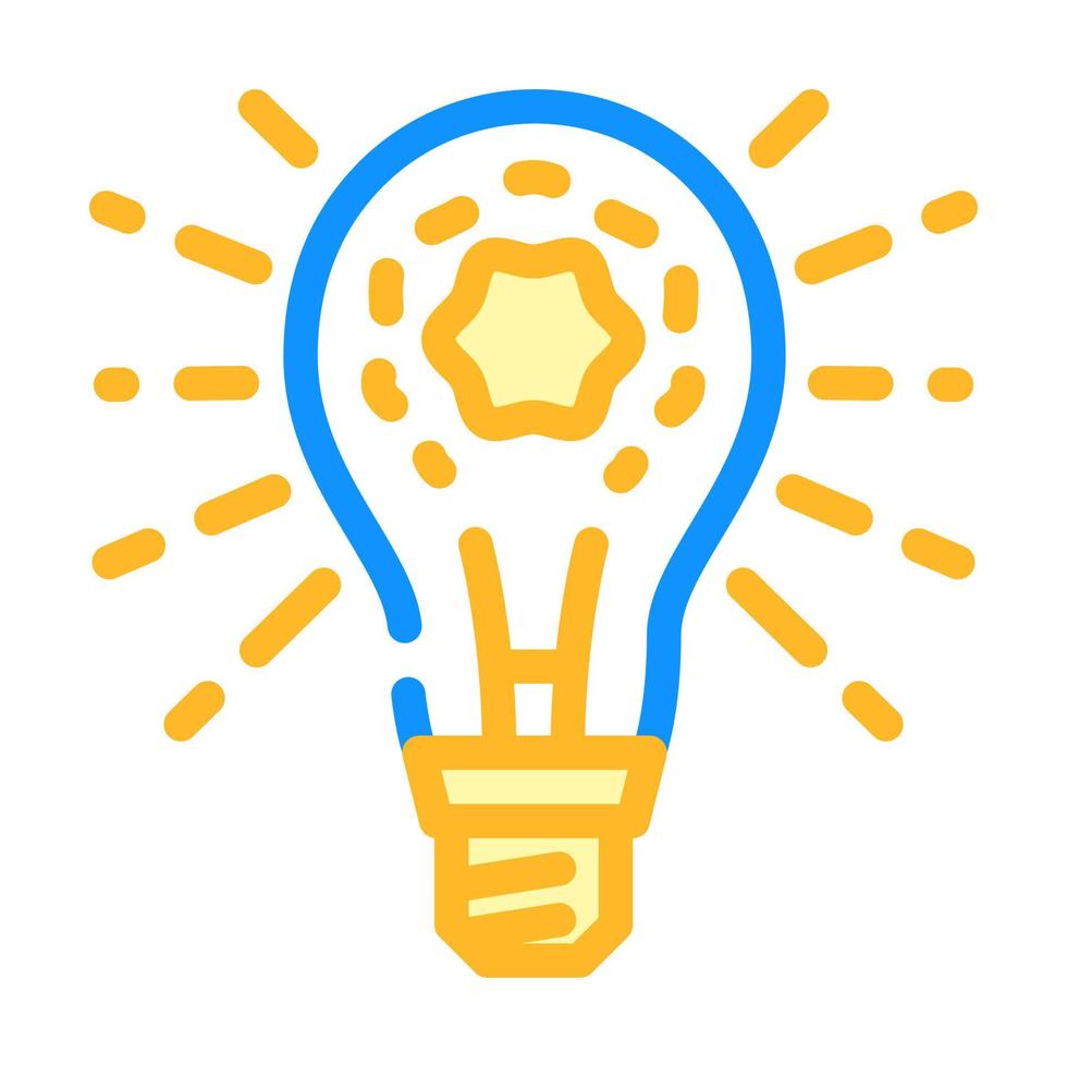 shine light bulb color icon vector illustration