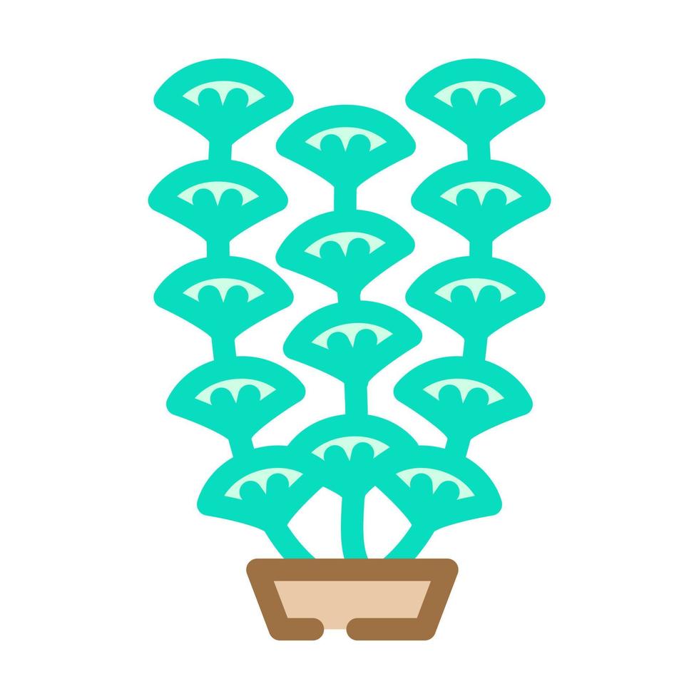 aquarium algae seaweed color icon vector illustration