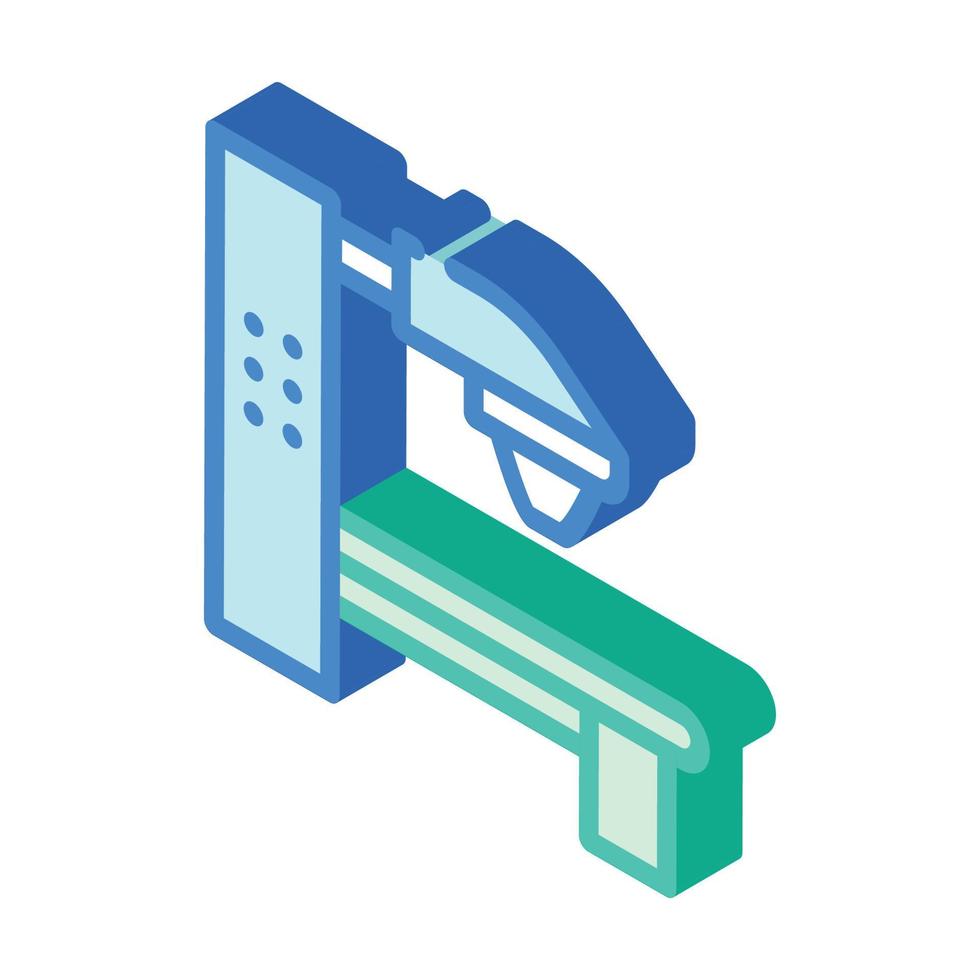 radiation therapy machine isometric icon vector illustration