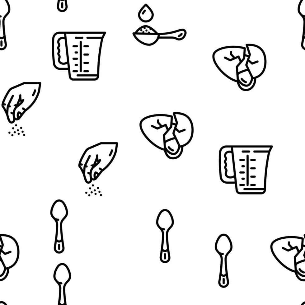 Cook Instruction For Prepare Food Vector Seamless Pattern