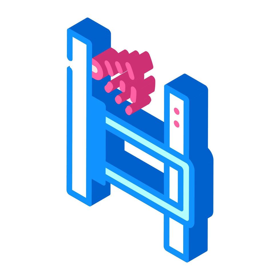 bounding frame with sensor isometric icon vector illustration