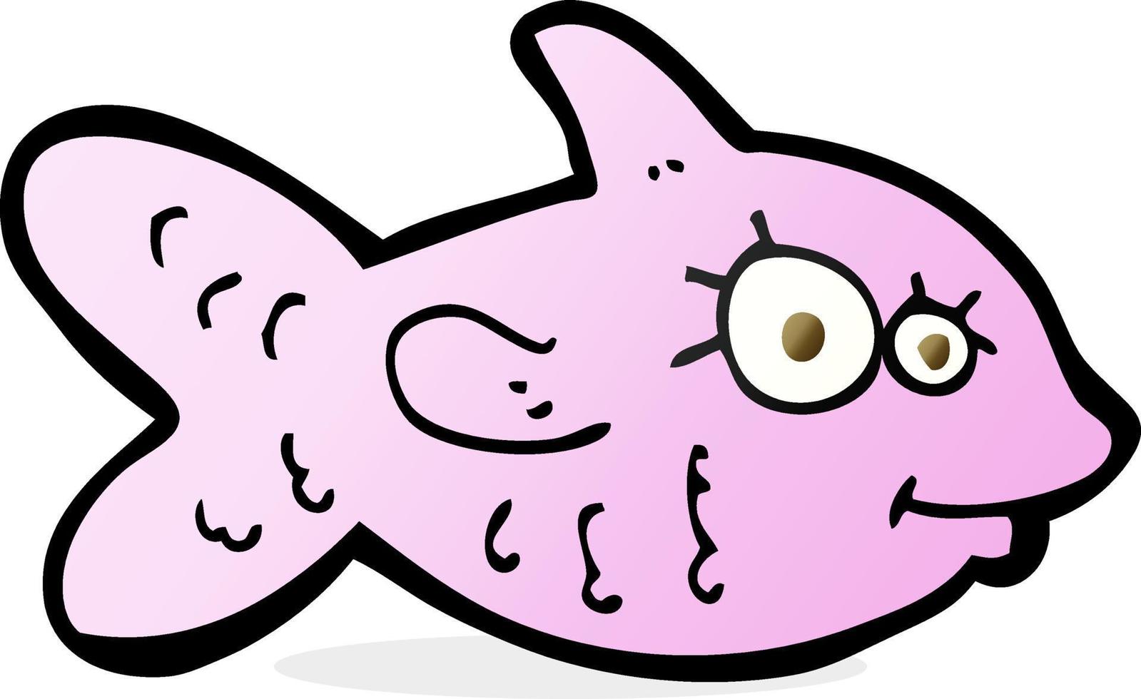 cartoon happy fish vector