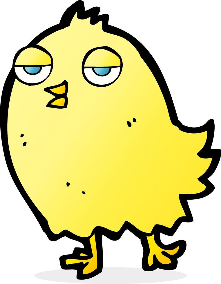 funny cartoon bird vector