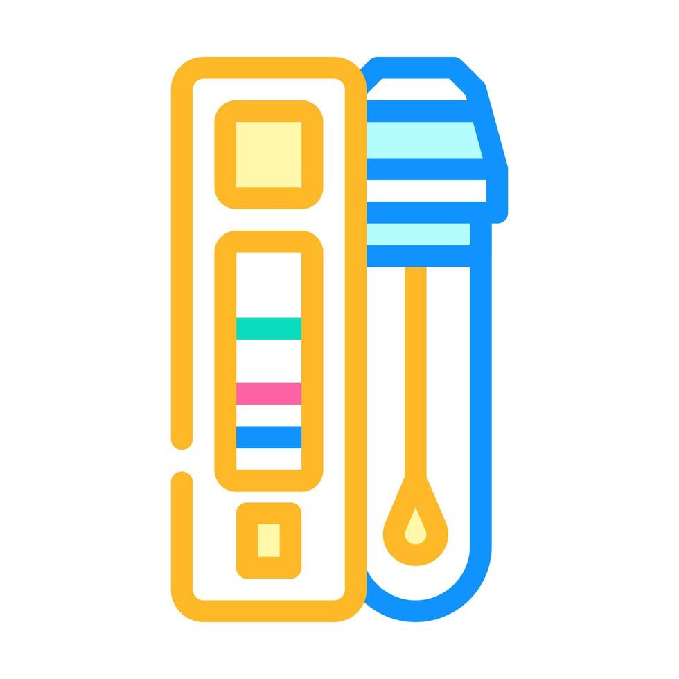 test for influenza a and b viruses color icon vector illustration