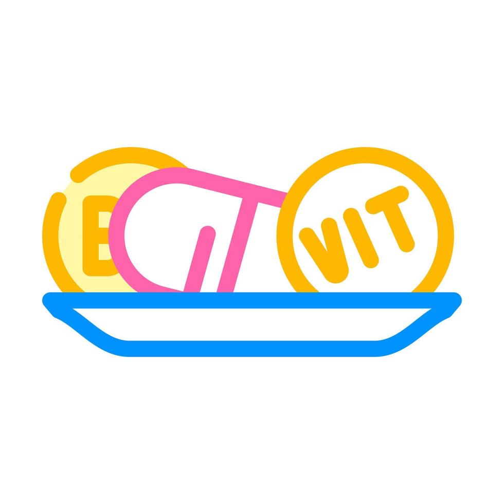 vitamins diet color icon vector illustration color