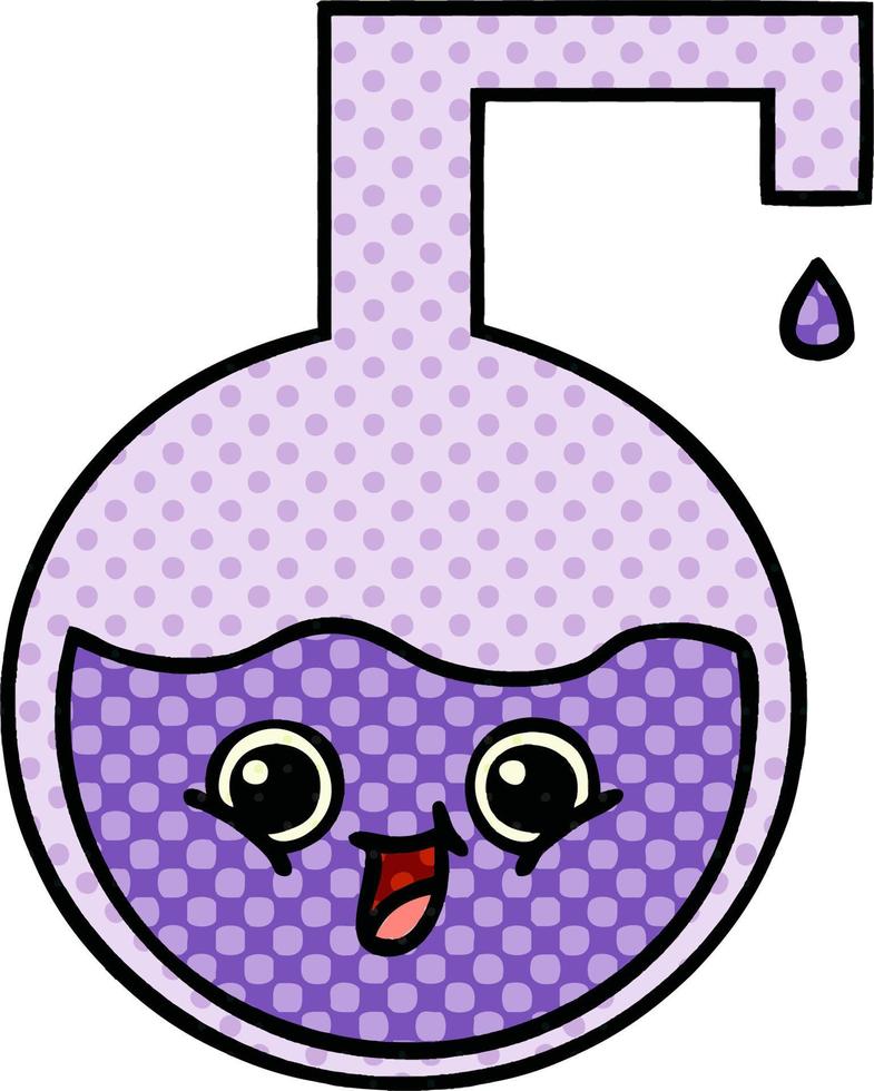 comic book style cartoon science experiment vector