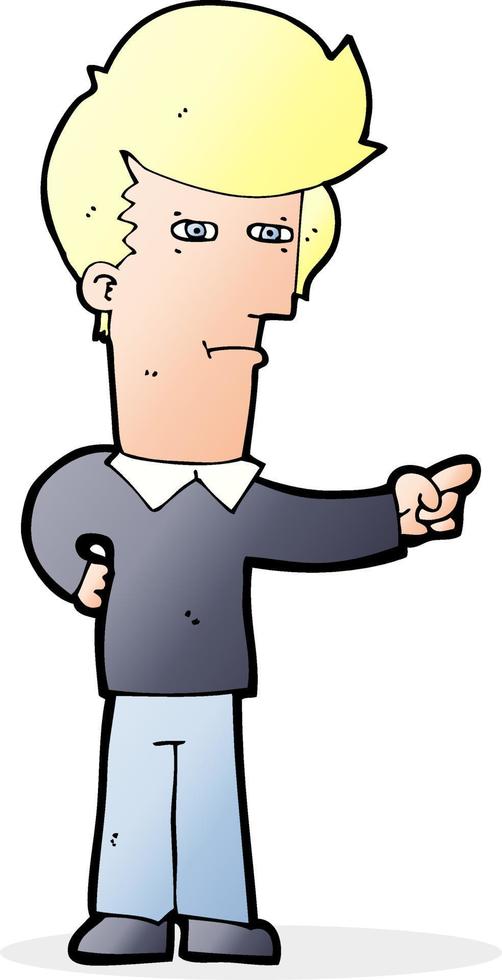 cartoon man pointing vector